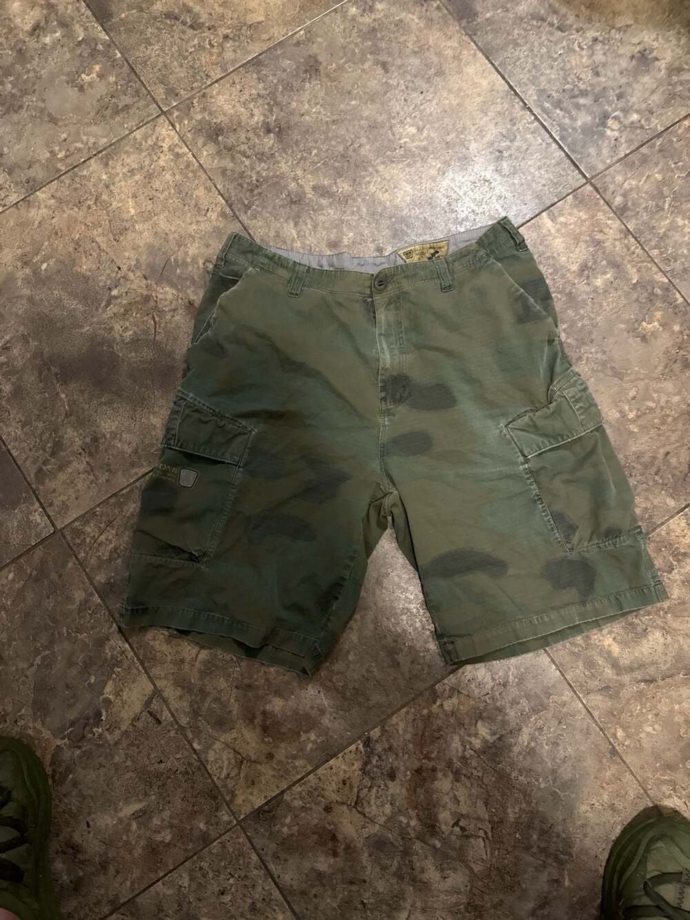 Volcom Stone Scout Men's Camo Ripstop Cargo Shorts Size 36